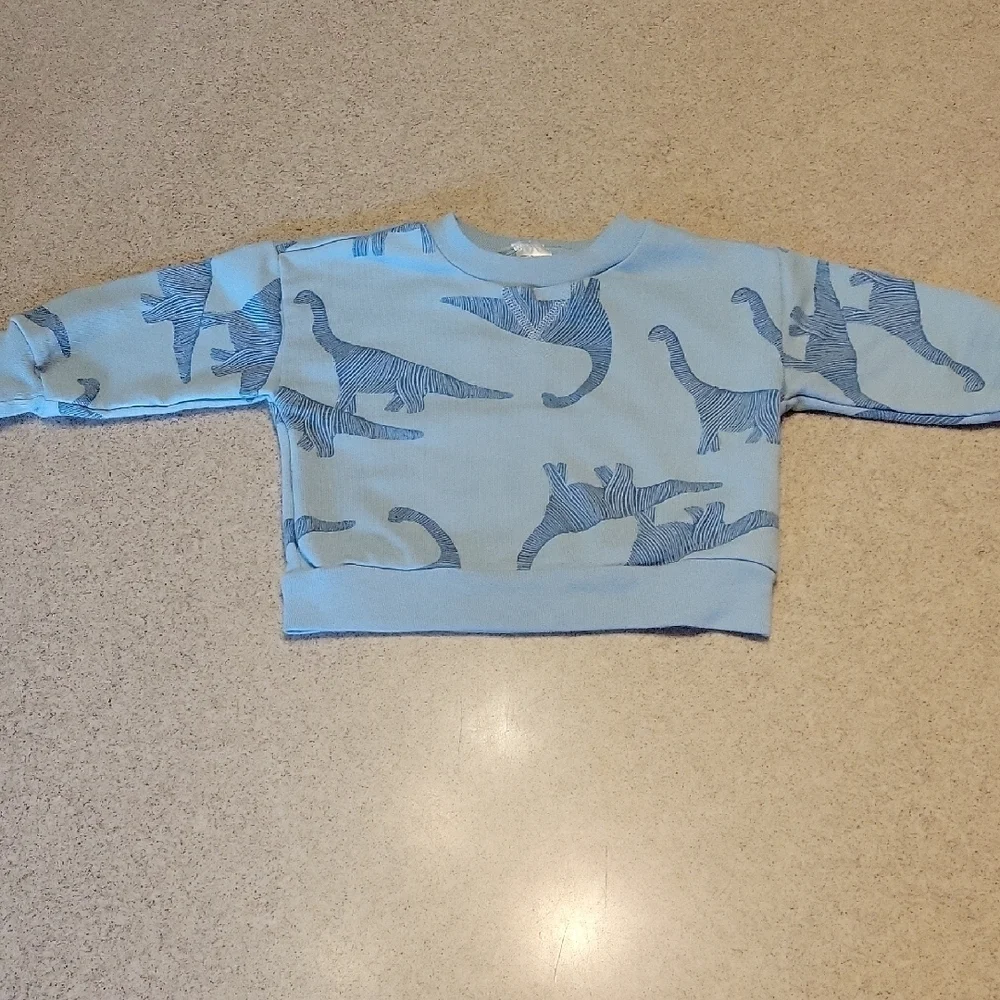 Carter's Blue 2pc Dinosaur Theme Outfit SIZE 6-9 Months